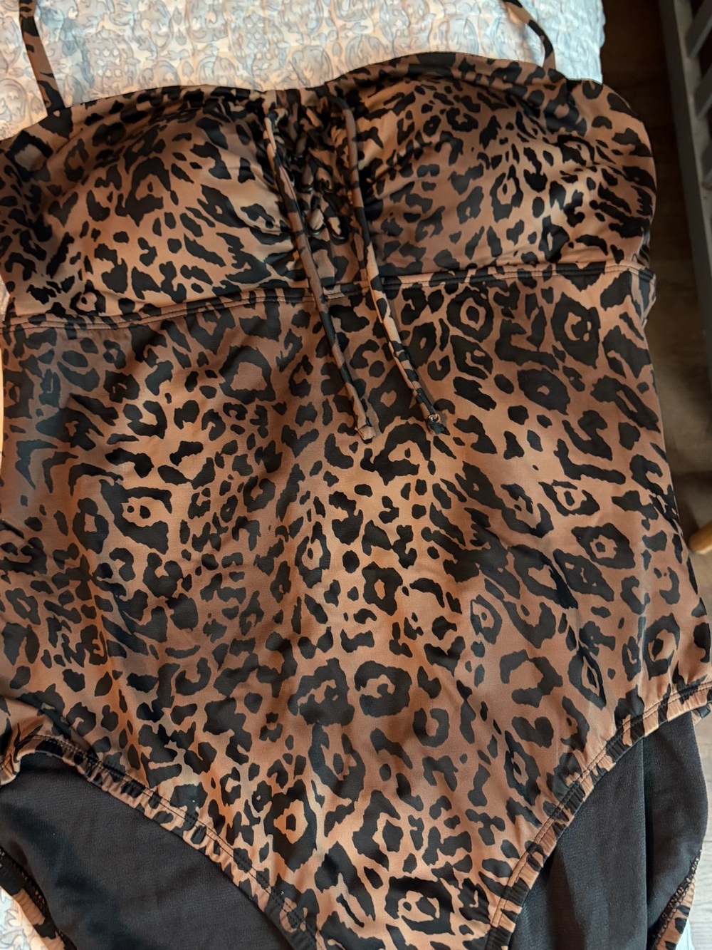 Women’s Leopard Print brown one piece swim suit